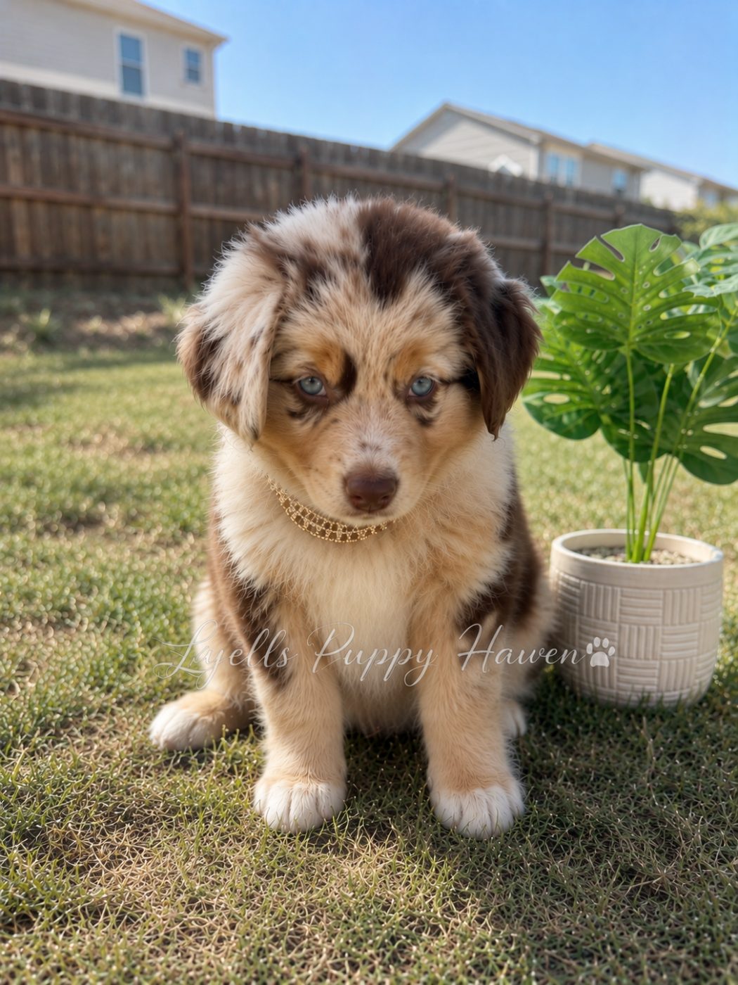Zuko, a Mini American Shepherd raised at Lyell's Puppy Haven